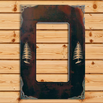 MVB-5040 36" Pine Tree Burnished Mirror