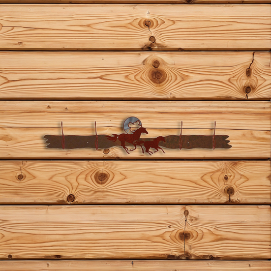 CH-5455 Horse Burnished Four Hook