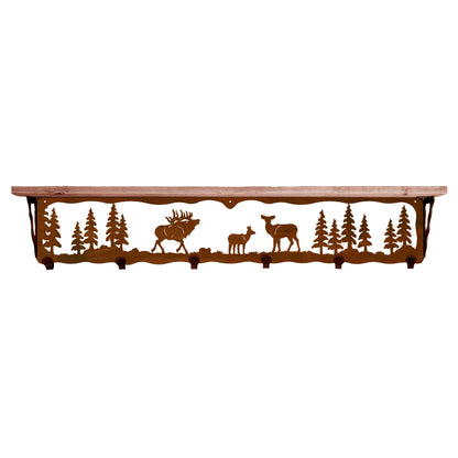 Elk Family 42" Coat Hook Shelf