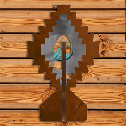 CH-4226 Desert Diamond with Turq Double Coat Hook