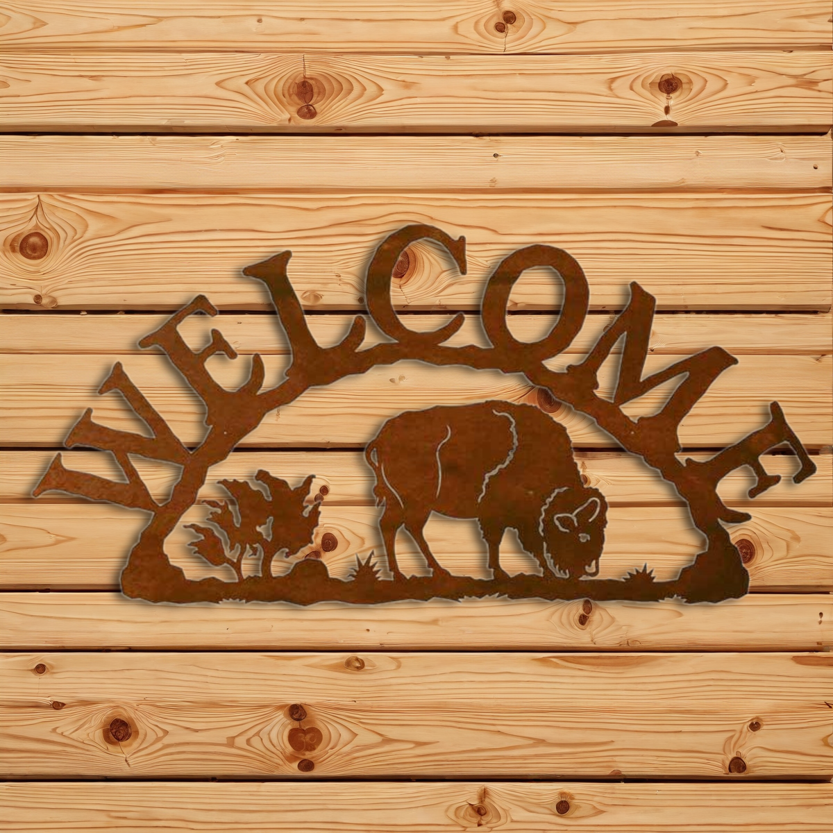 WE-9605 Buffalo Horizontal Welcome Sign