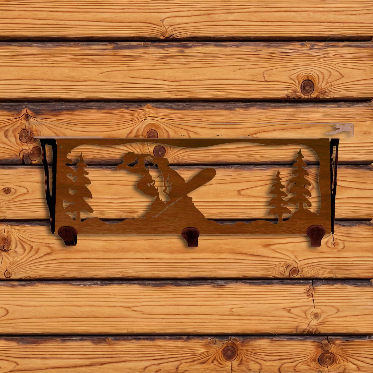 SW-3731 Snowboarder 20" Coat Hook Shelf