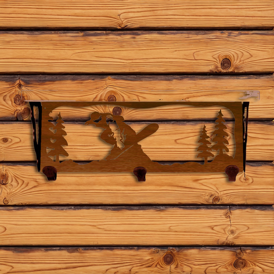 SW-3731 Snowboarder 20" Coat Hook Shelf