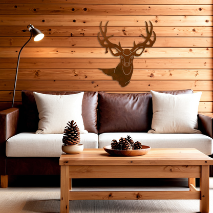 Mule Deer Head Wall Art - 30"