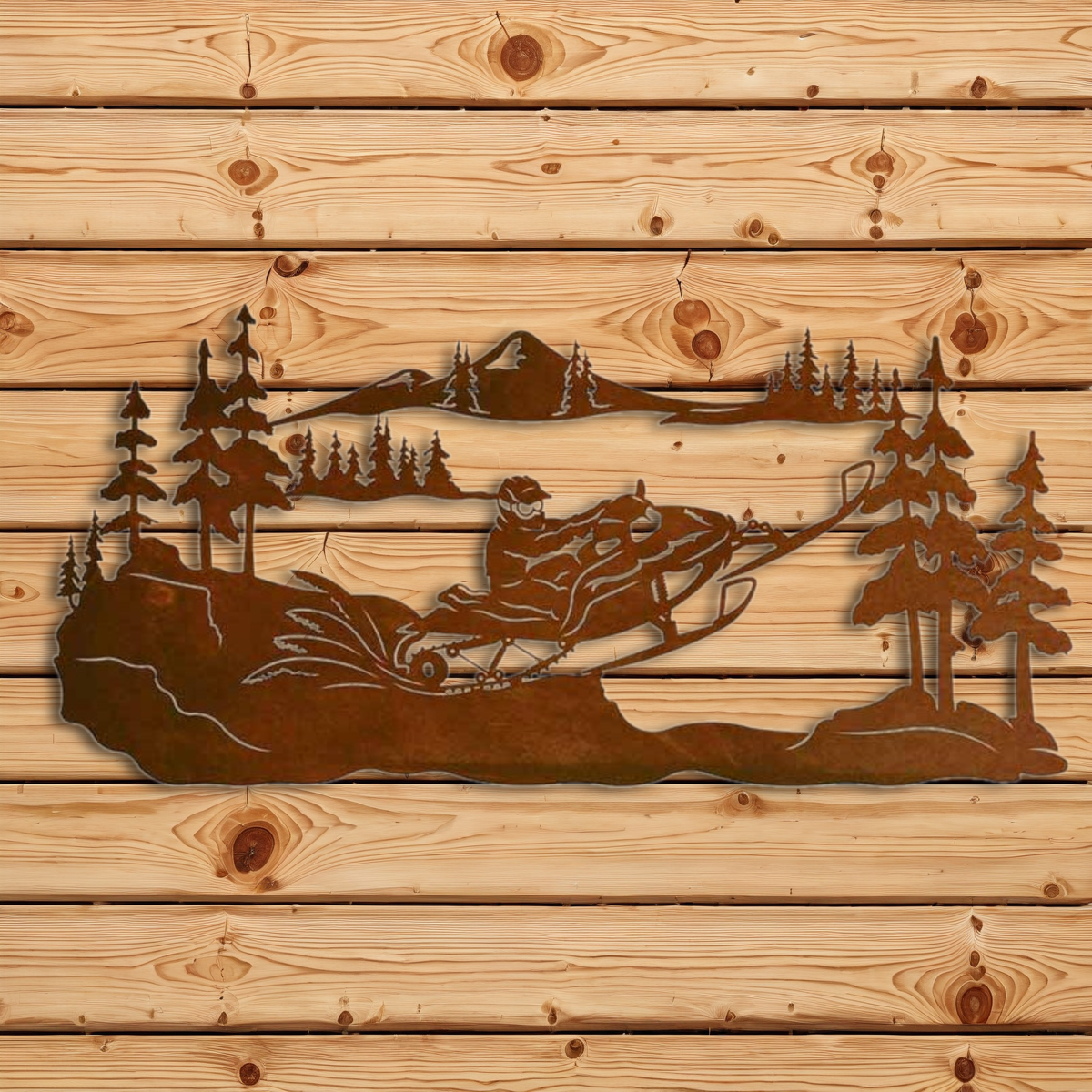 WA-4229 Snowmobiler Wall Art - 42"