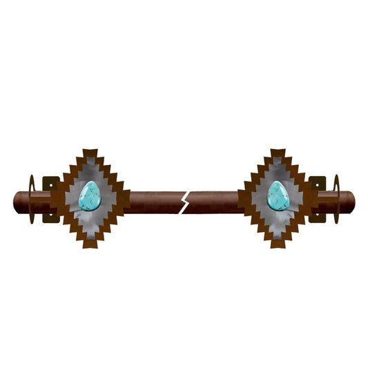 Desert Diamond with Turq Rod Brackets Burnished