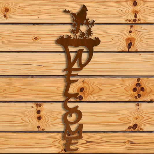 WE-2000 Cardinal Vertical Welcome Sign