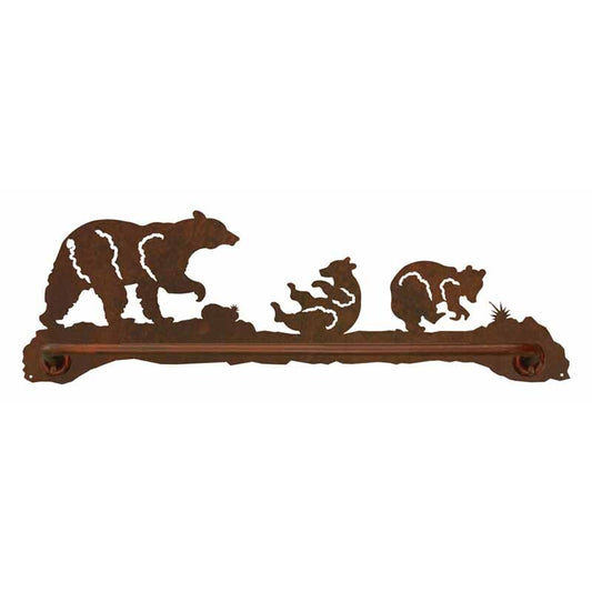 Bear Family Scenic Towel Bar