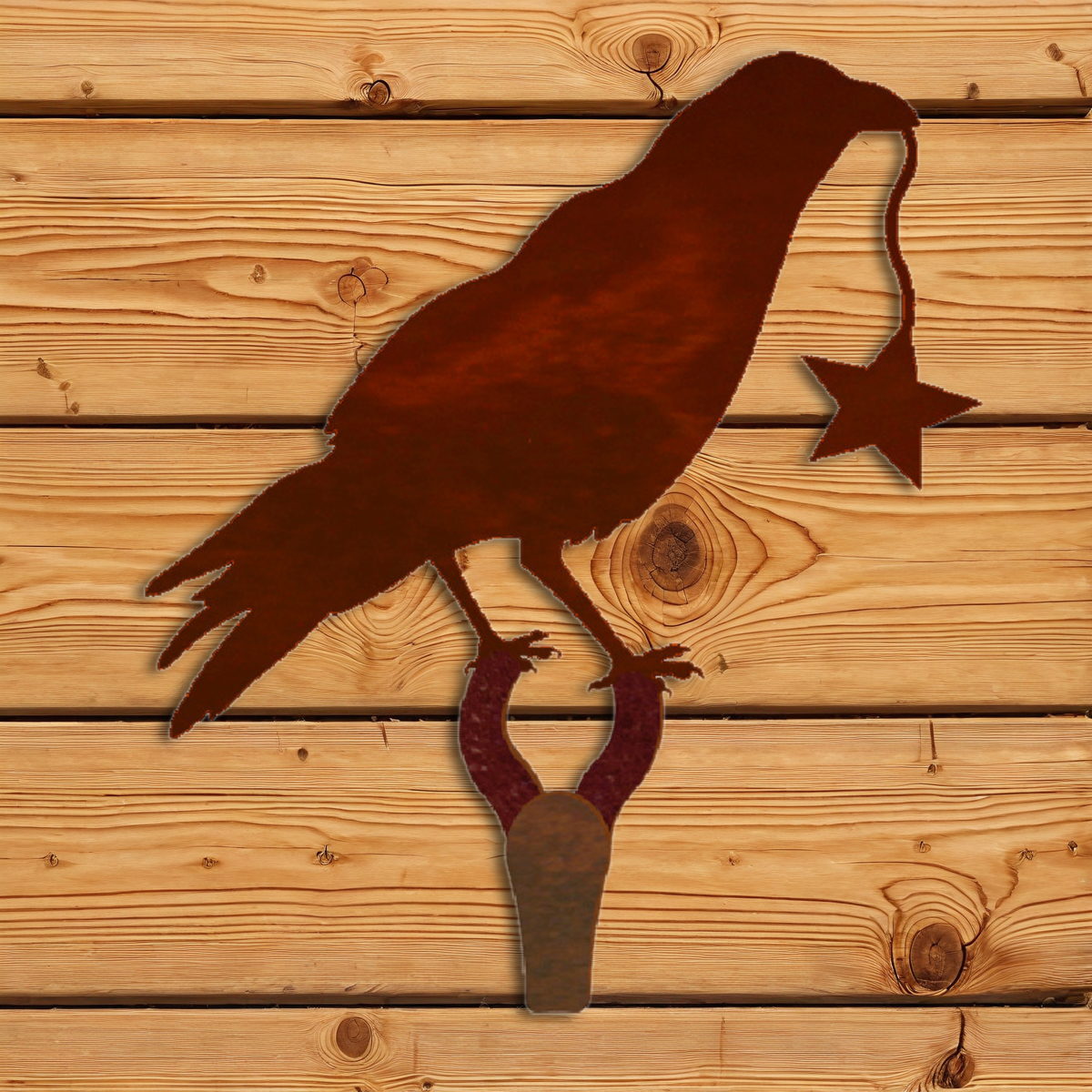 CHL-116 Crow Large Single Coat Hook Burnished