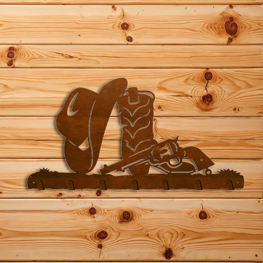 KC-2031 Cowboy Hat & Boot Key Chain Holder