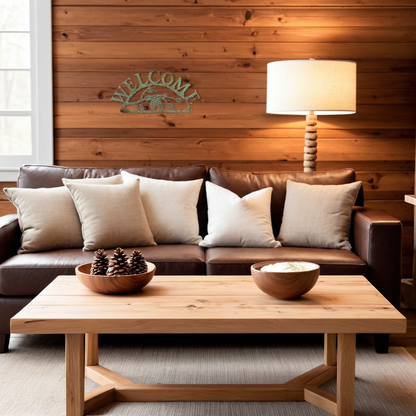 Pine Cone Horizontal Welcome Sign