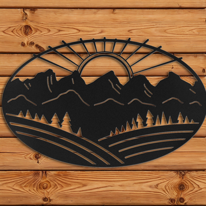 Mountain Sunset Wall Art