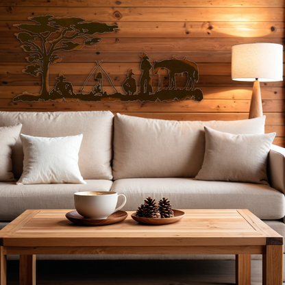 Cowboy Camp Wall Art - 57"