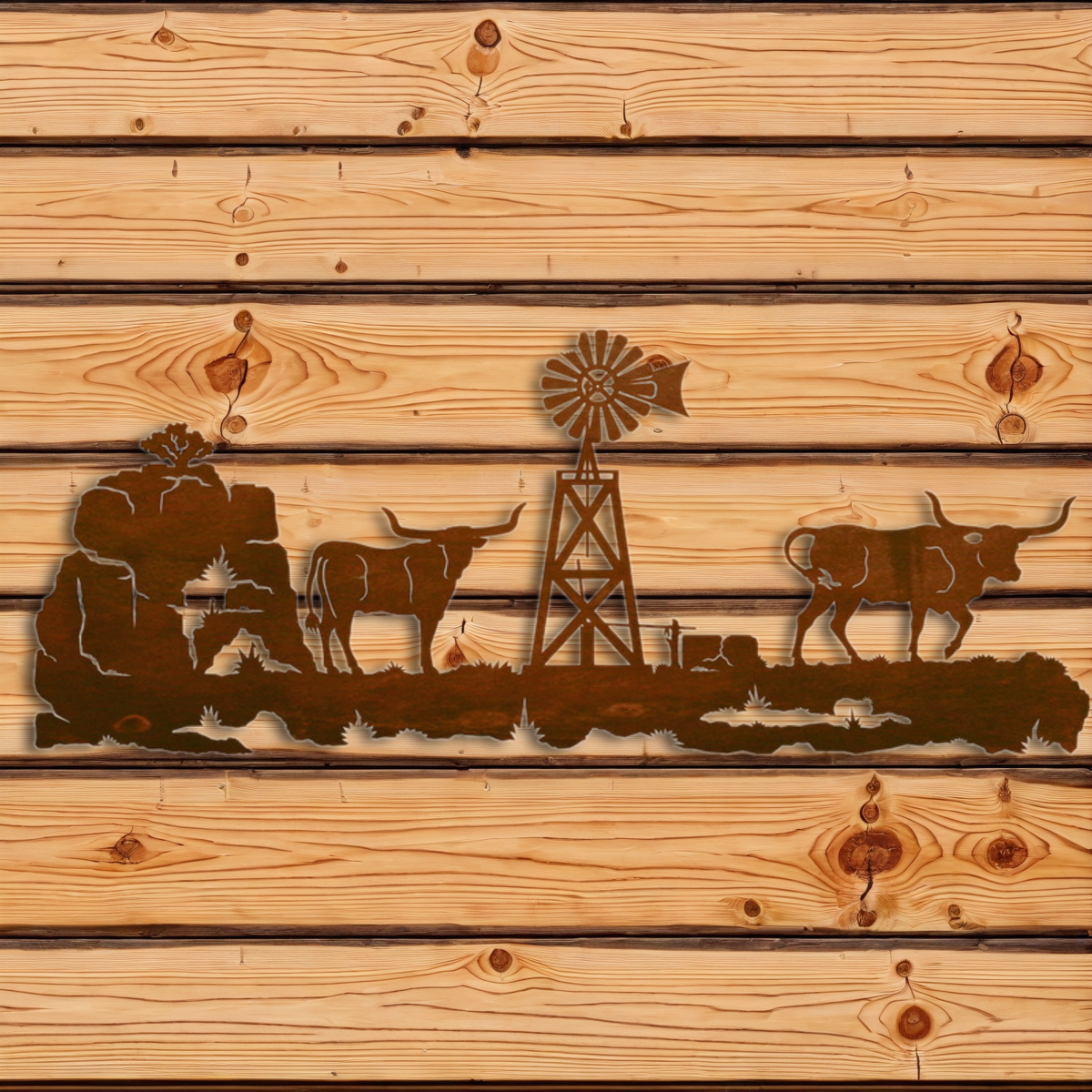 WA-4259 Long Horn Wall Art - 42"