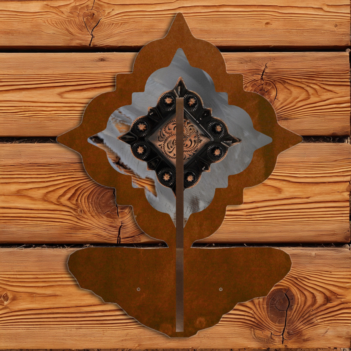 CH-4229 Diamond Copper Pico Concho Double Coat Hook