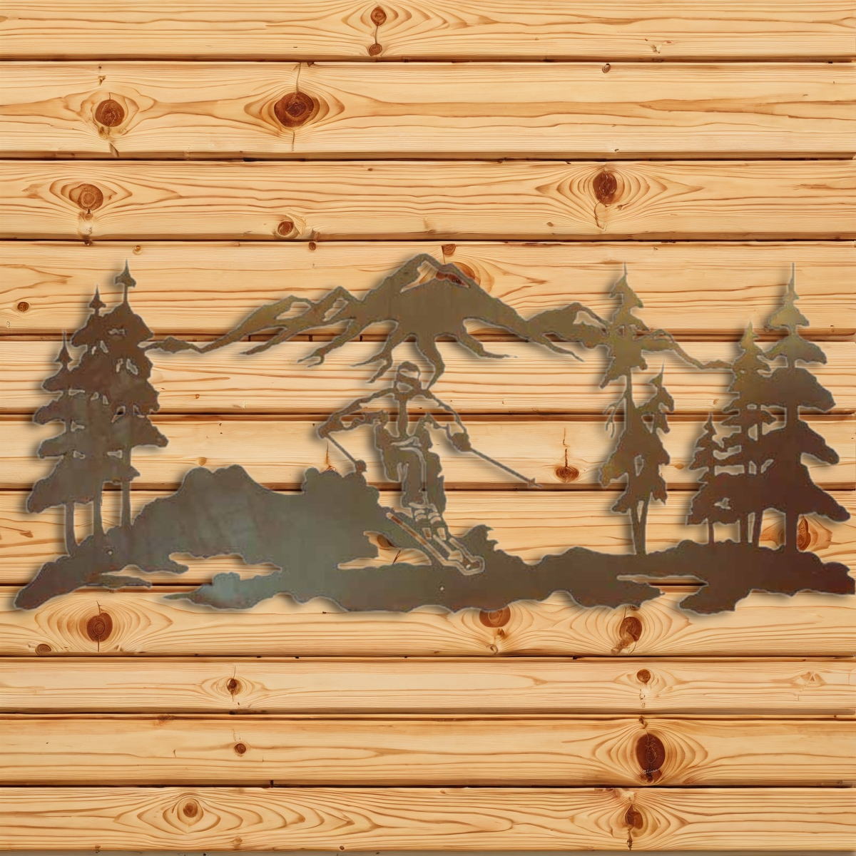 WA-6030 Skier Wall Art - 57"