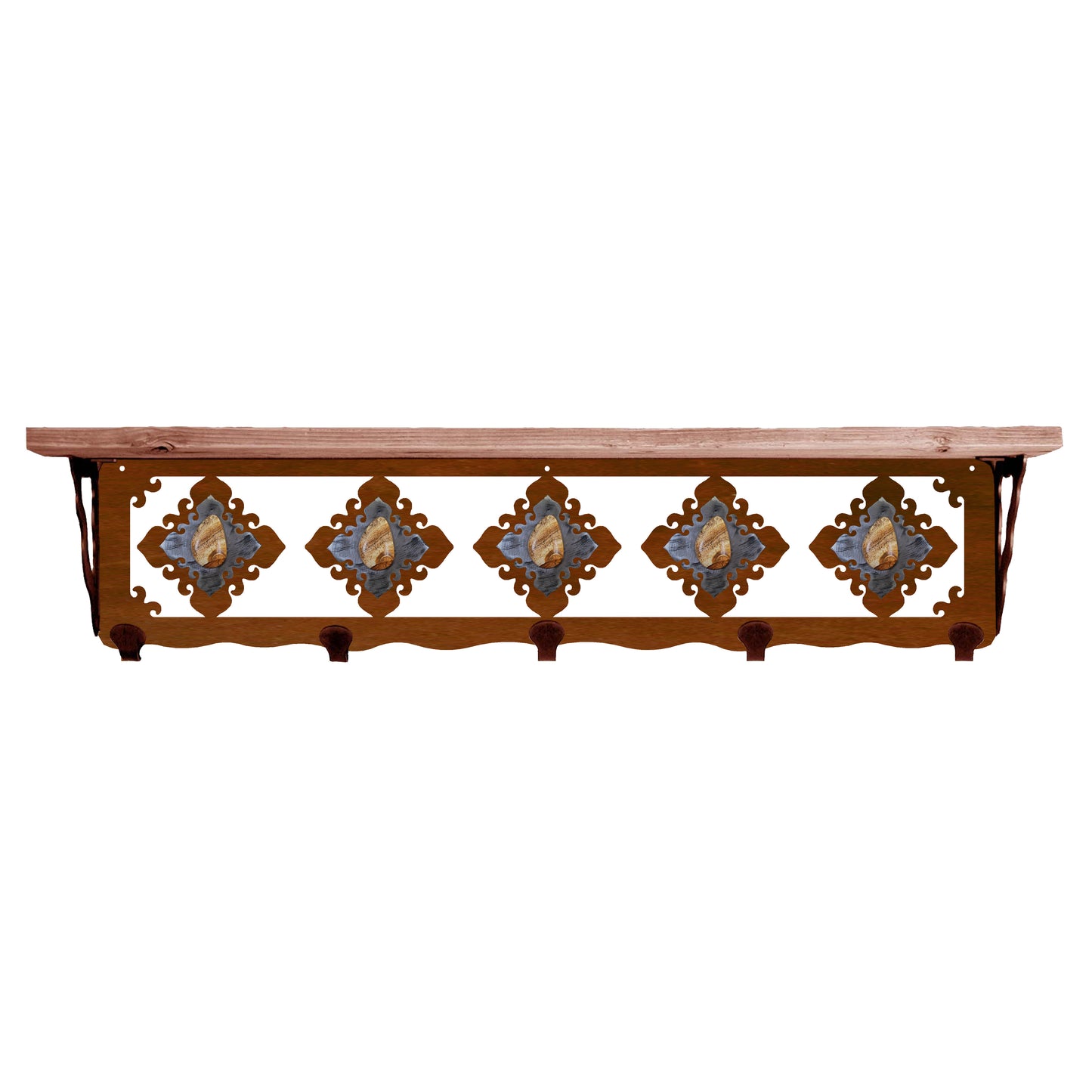 Picture Jasper Stone 34" Coat Hook Shelf