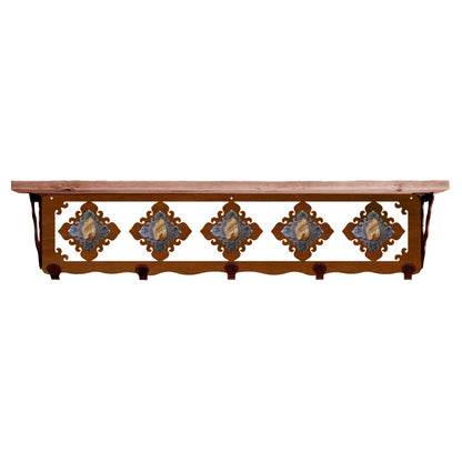 Picture Jasper Stone 34" Coat Hook Shelf