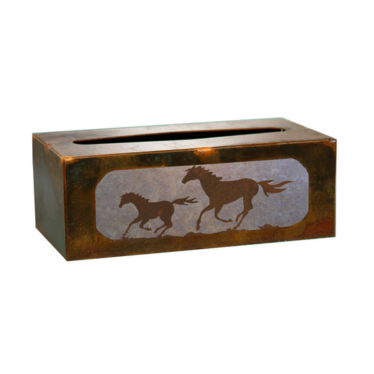 TC-9228 Wild Horse Rectangle Tissue Box Cover