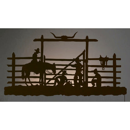 WA-9010 Cowboy Corral Back Lite Wall Art