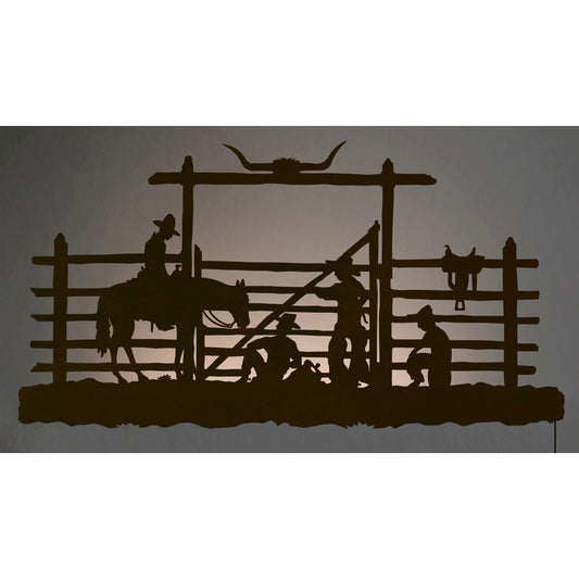 WA-9010 Cowboy Corral Back Lite Wall Art