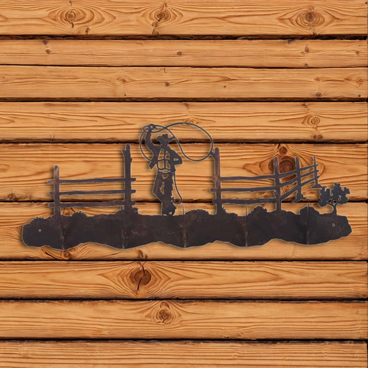 CH-6585 Roping Cowboy Scenic Five Hook