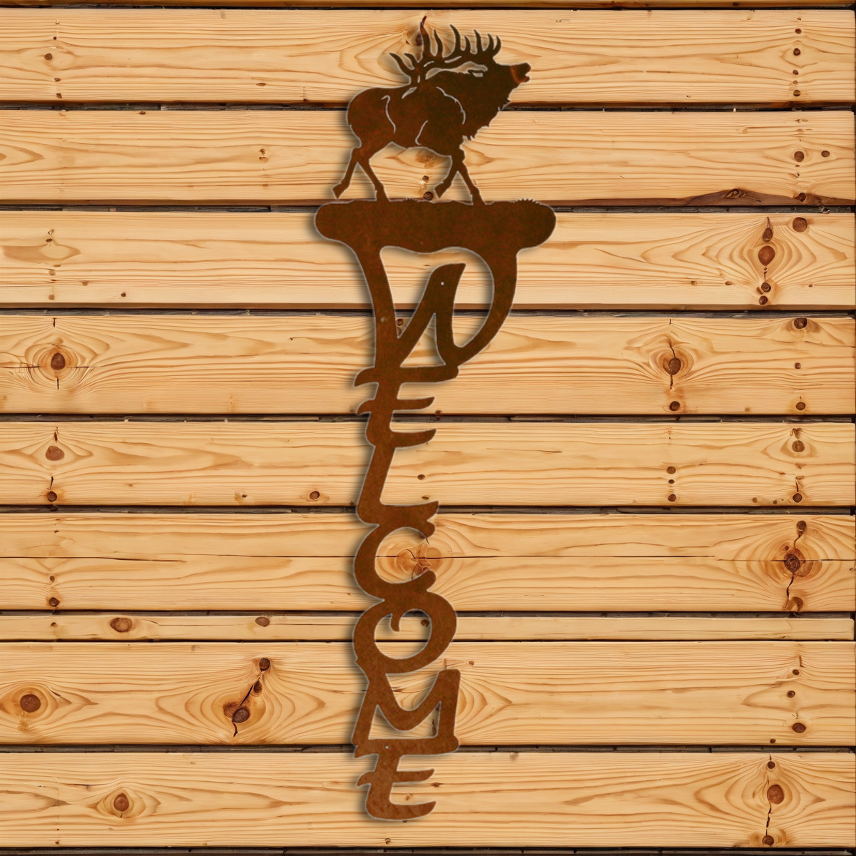 WE-2022 Elk Vertical Welcome Sign