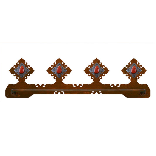 BA-8542 Red Jasper Scenic Stone Towel Bar