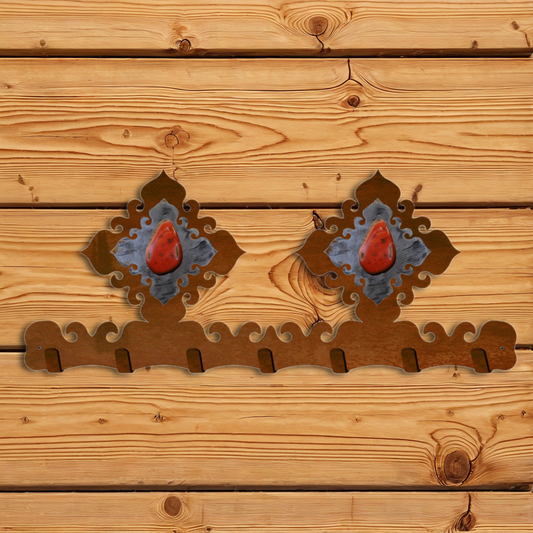 KC-2137 Red Jasper Stone Key Chain Holder