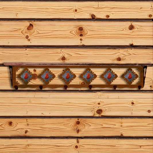 SW-5768 Red Jasper Stone 42" Coat Hook Shelf