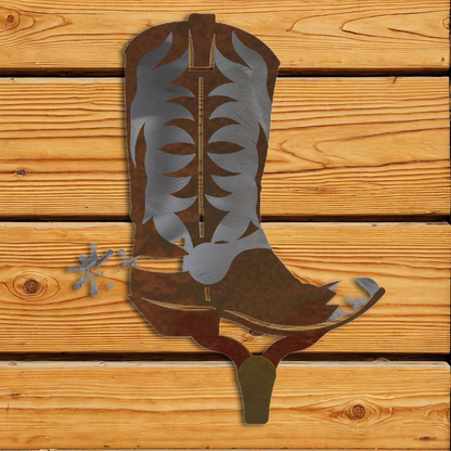 CHL-113 Cowboy Boot Large Single Coat Hook Burnished