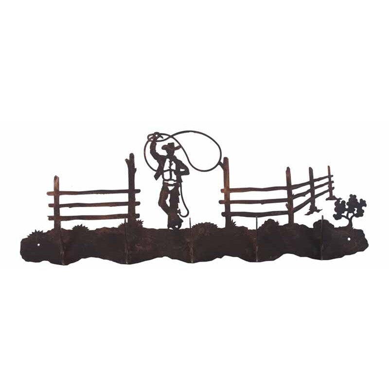Roping Cowboy Scenic Five Hook