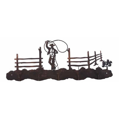 Roping Cowboy Scenic Five Hook