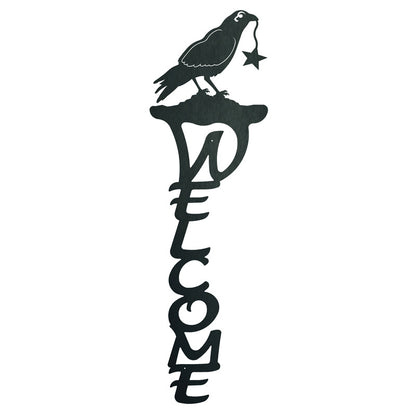 Crow Vertical Welcome Sign