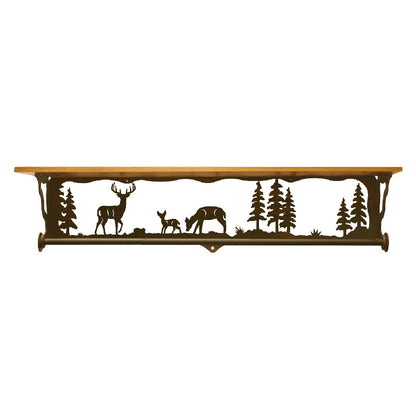 Deer 34" Towel Bar Shelf