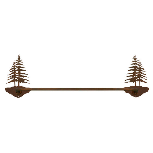 BA-8059 Double Pine Tree Towel Bar