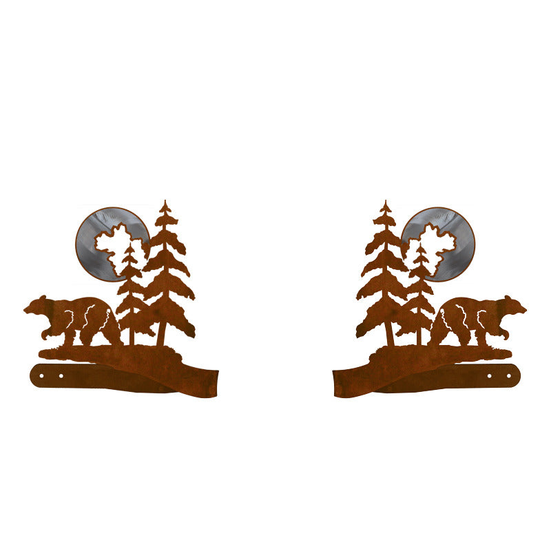 DR-9000 Bear & Pine Tie Back Burnished