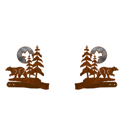 DR-9000 Bear & Pine Tie Back Burnished