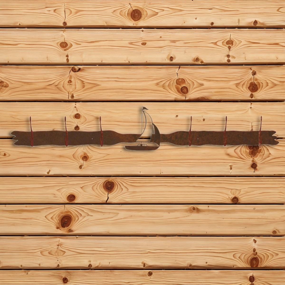 CH-5667 Sailboat Six Hook Burnished