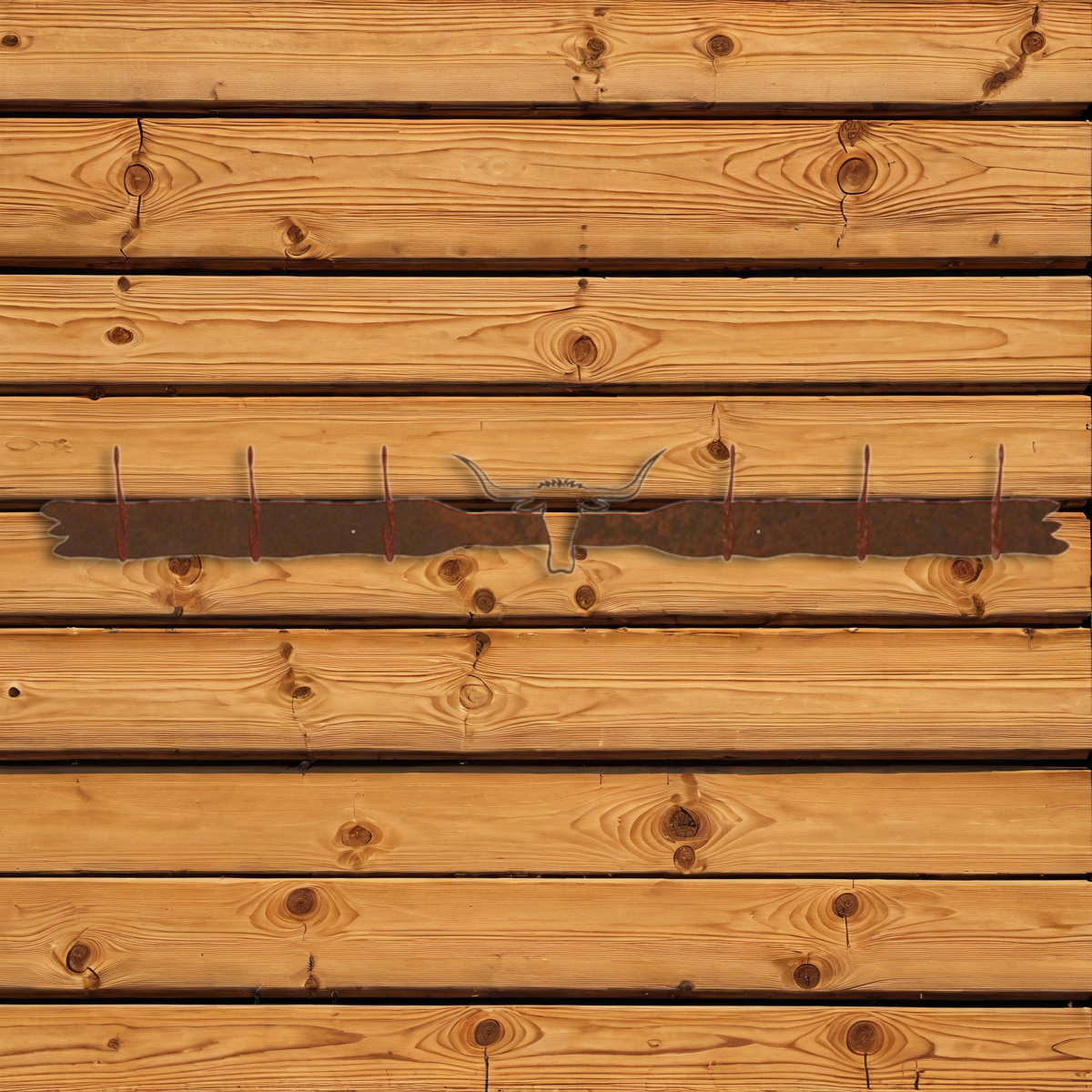 CH-5637 Longhorn Six Hook Burnished