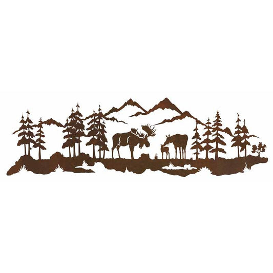 Moose Family 42" Wall Art