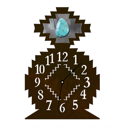 CL-7010 Desert Diamond/Turquoise Table Clock