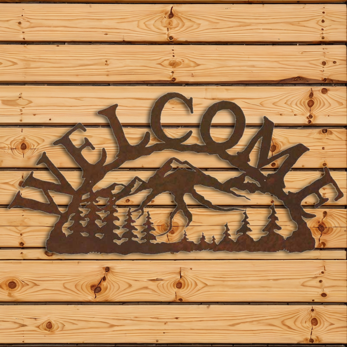 AS-2070 Mountain Scene Address Sign