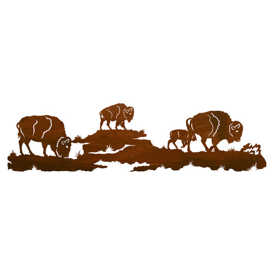 Buffalo Herd 57" Wall Art