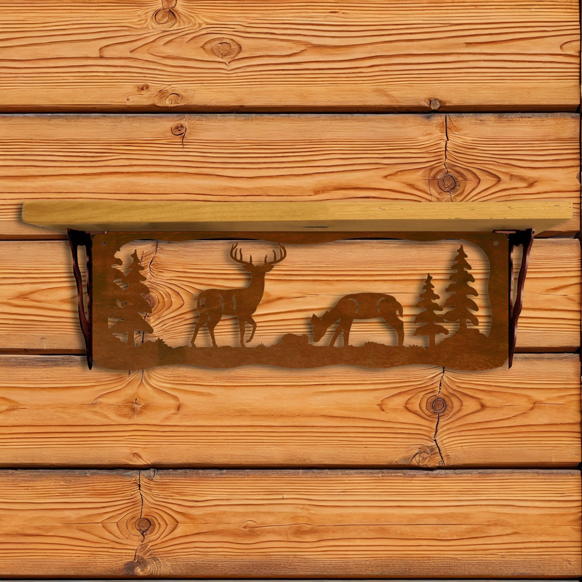 SW-6014 Deer Family 20" Shelf