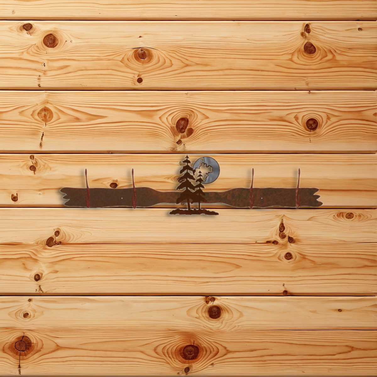 CH-5443 Pine & Moon Burnished Four Hook