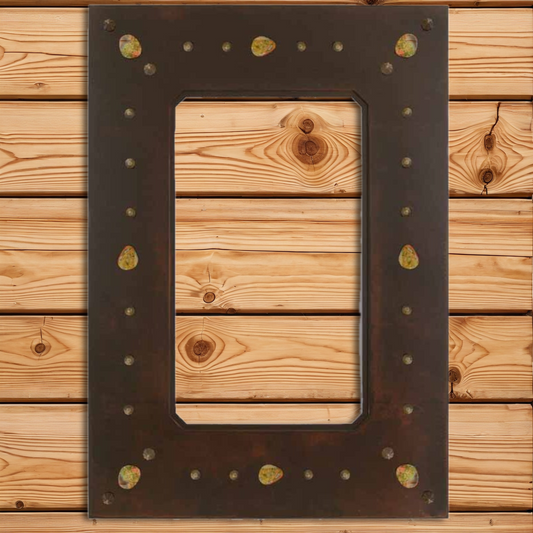MH-2058 30" Stone & Nail Mirror