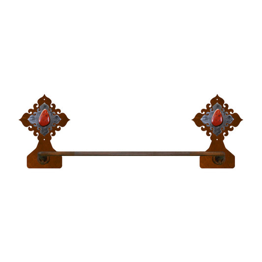 Red Jasper Stone Burnished Hand Towel Bar
