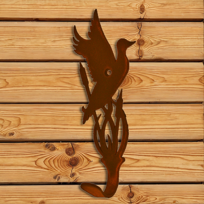 CH-5124 Duck/Cattails Single Coat Hook