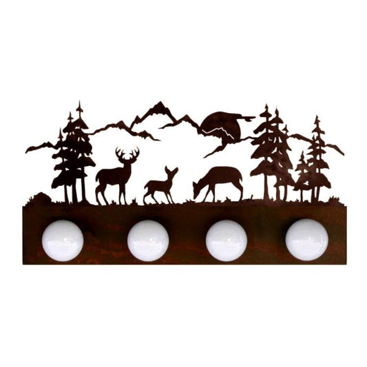 Deer Family Four Light Vanity